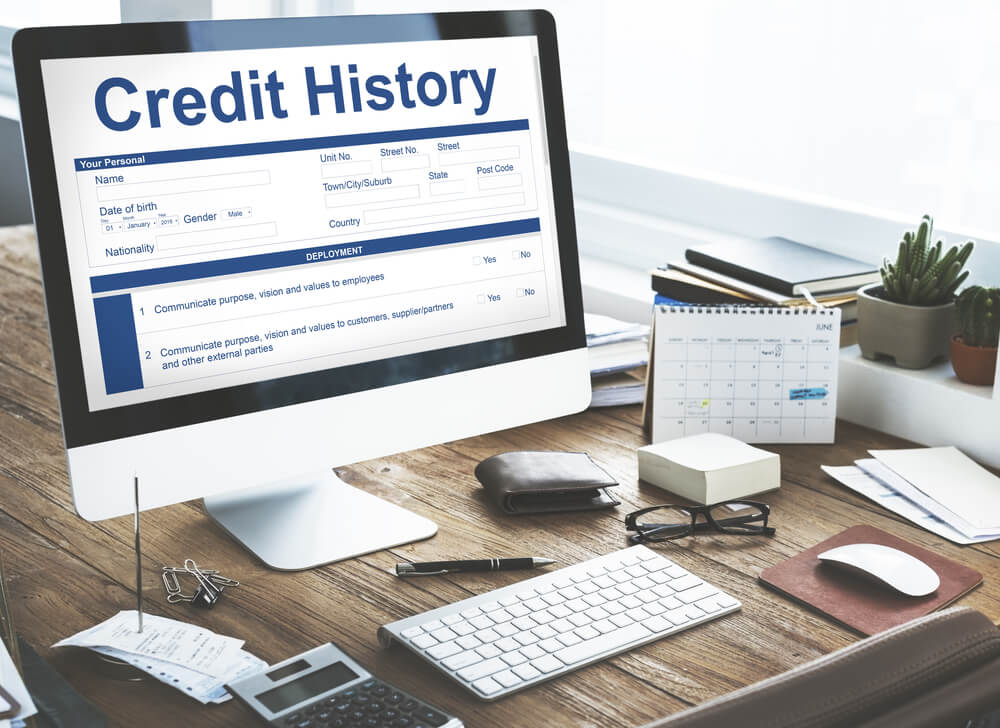 Credit History Invoice Payment Form Information Concept